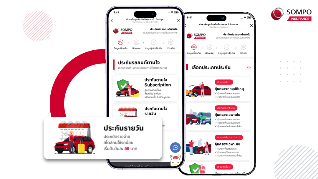 เลือกซื้อ Sompo ตามใจแบบรายวัน 